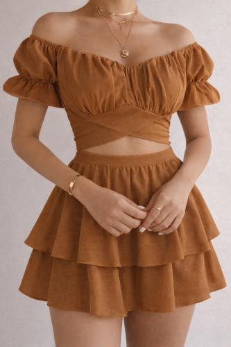 Conjunto Top y Short Pollera