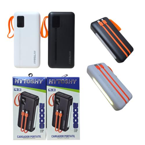 Power Bank Hytoshy 20000 Usc-iphone 2usb Linterna (pb-30)