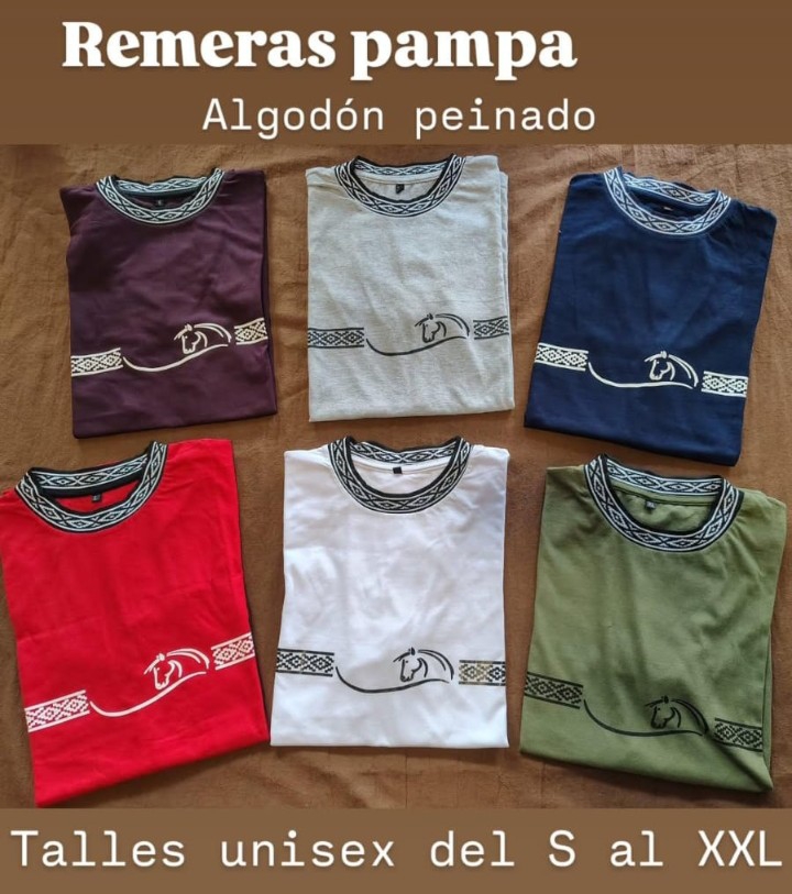 Remeras con Guarda Pampa Algodón - Imagen 1