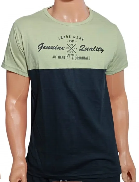Remera Algodón 24.1 Combinado Dos Colores Hombre