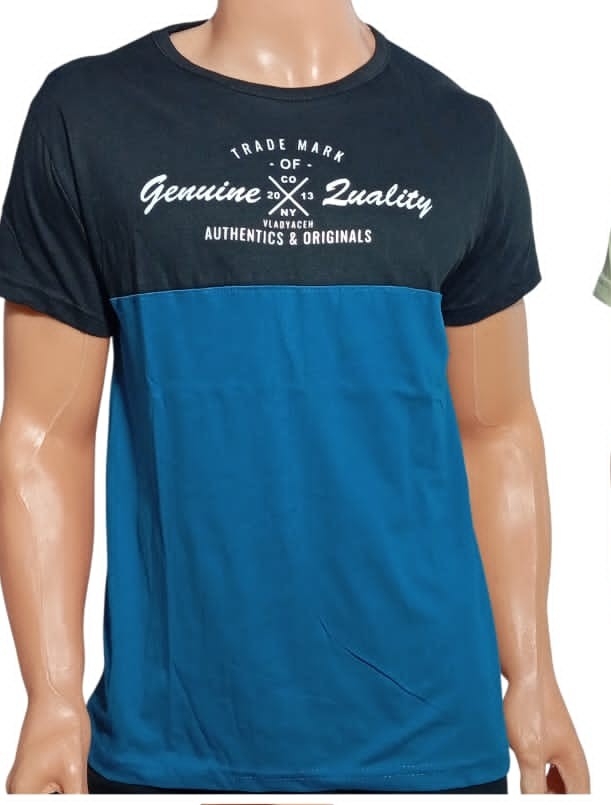 Remera Algodón 24.1 Combinado Dos Colores Hombre - Imagen 2