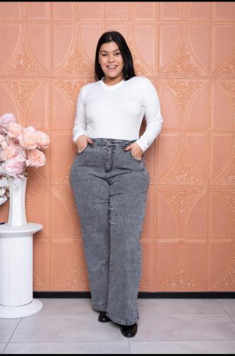 Wide Leg Elastizado  Gris