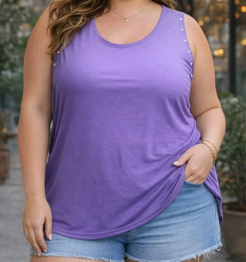 Musculosa de Tachas Talles Especiales - Imagen 1