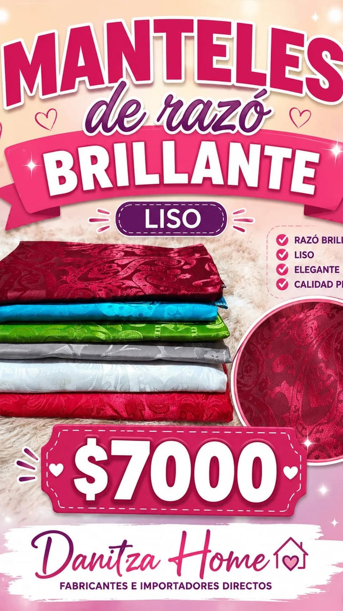 Mantel Liso Razo Relieve - Imagen 3