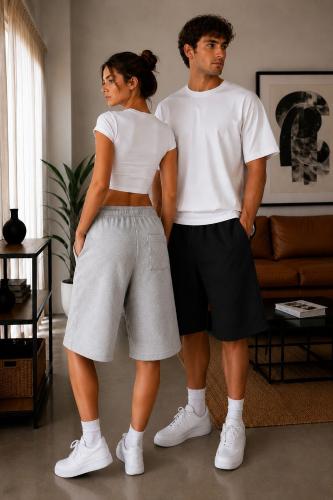Bermuda Baggy ( Unisex ) Algodón Rústico  Pesado ( N)