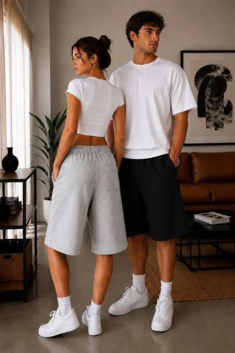 Bermuda Baggy ( Unisex ) Algodón Rústico  Pesado ( N)