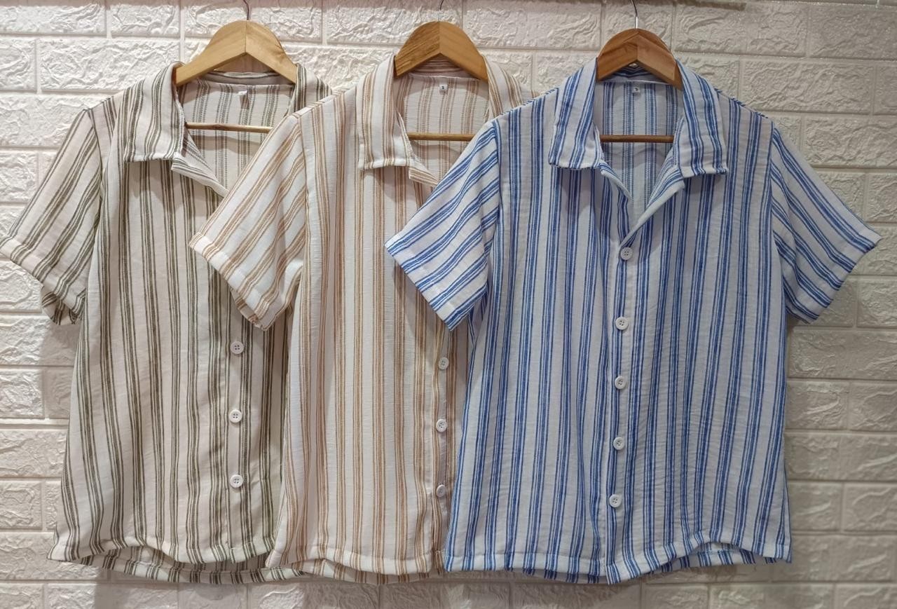 Camisa Rallada de Lino - Imagen 2