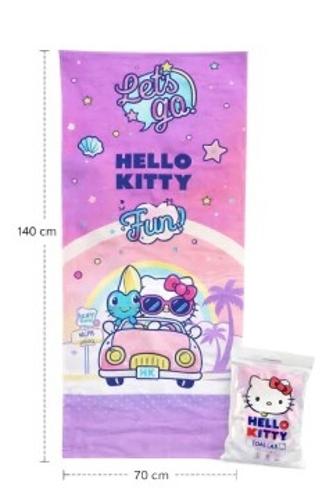 Toalla de Microfibra Hello Kitty Let's Go Fun  Sanrio Original - Miniatura 2