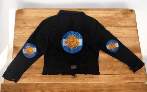 Campera Nena Jeans Rigido Negro Argentina - Miniatura 2