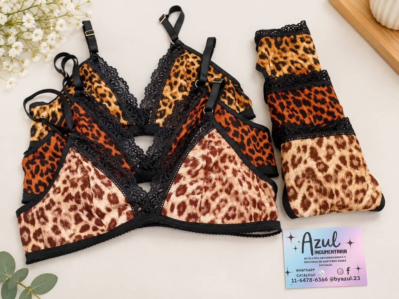 Docena Conjunto Triangulo Animal Print - Imagen 2