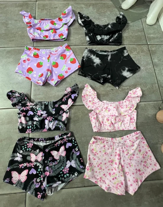 Bikini con Volado Lycra Retro Premium