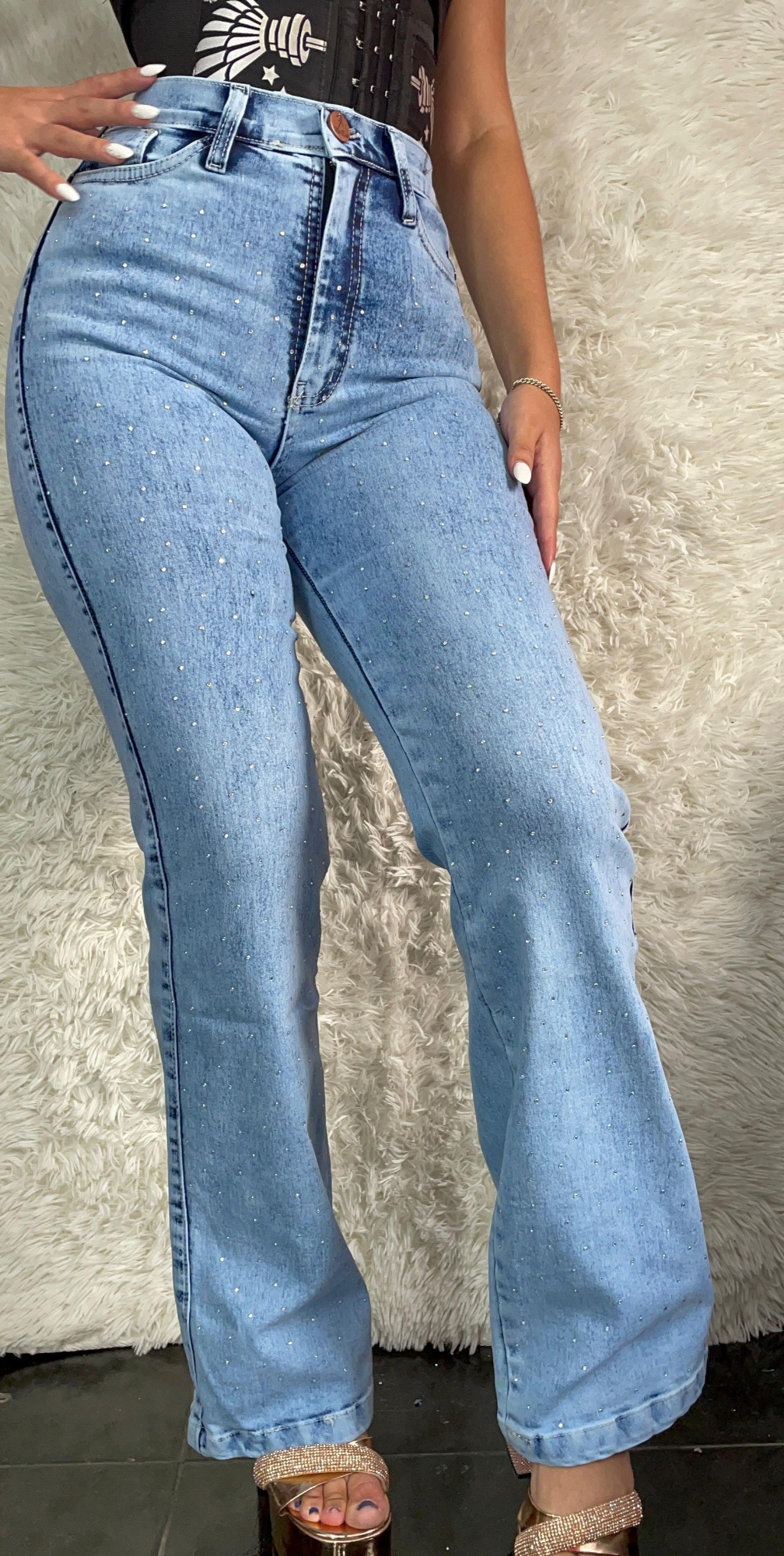 Wide Leg Elastizado con Full Brillo - Imagen 2