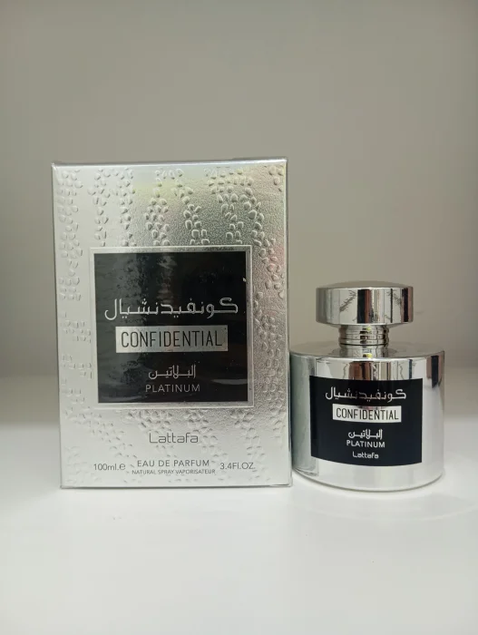Perfume Arabe Original Lattafa Confidential Platinum 100 Ml
