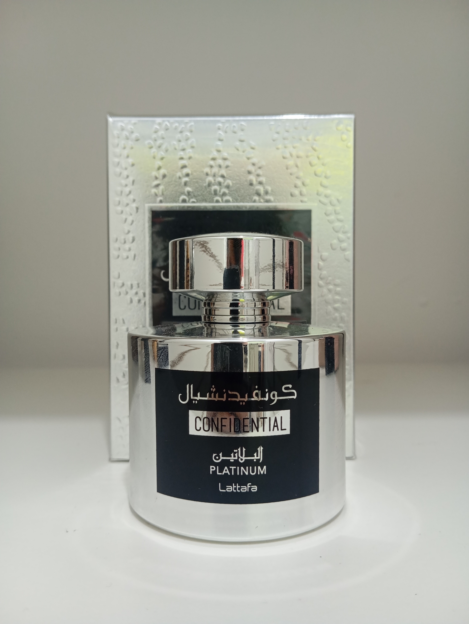 Perfume Arabe Original Lattafa Confidential Platinum 100 Ml - Imagen 2