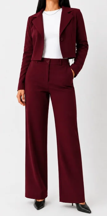 Conjunto Blazer Corto+palazo con Elástico