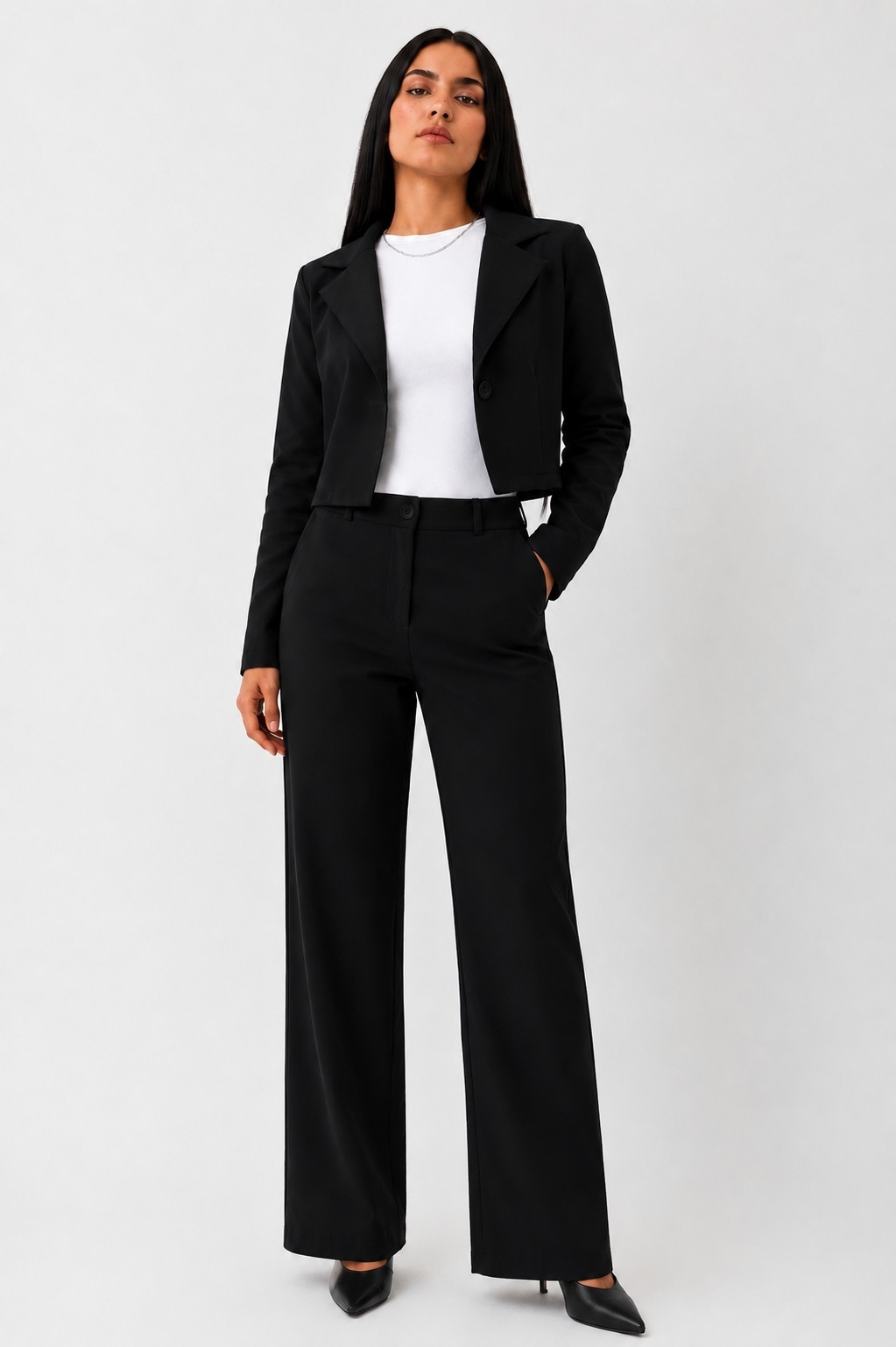 Conjunto Blazer Corto+palazo con Elástico - Imagen 2