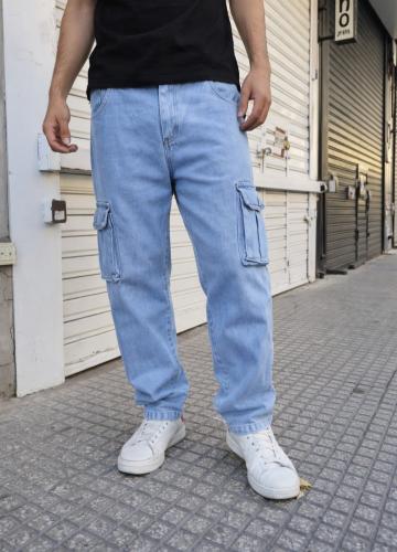 Cargo Mom Celeste de Hombre