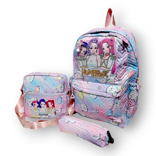 Set de Tres Piezas de la K Pop Mochila 41×30 Profund 11, Morral y Cartuchera,libreria - Miniatura 3