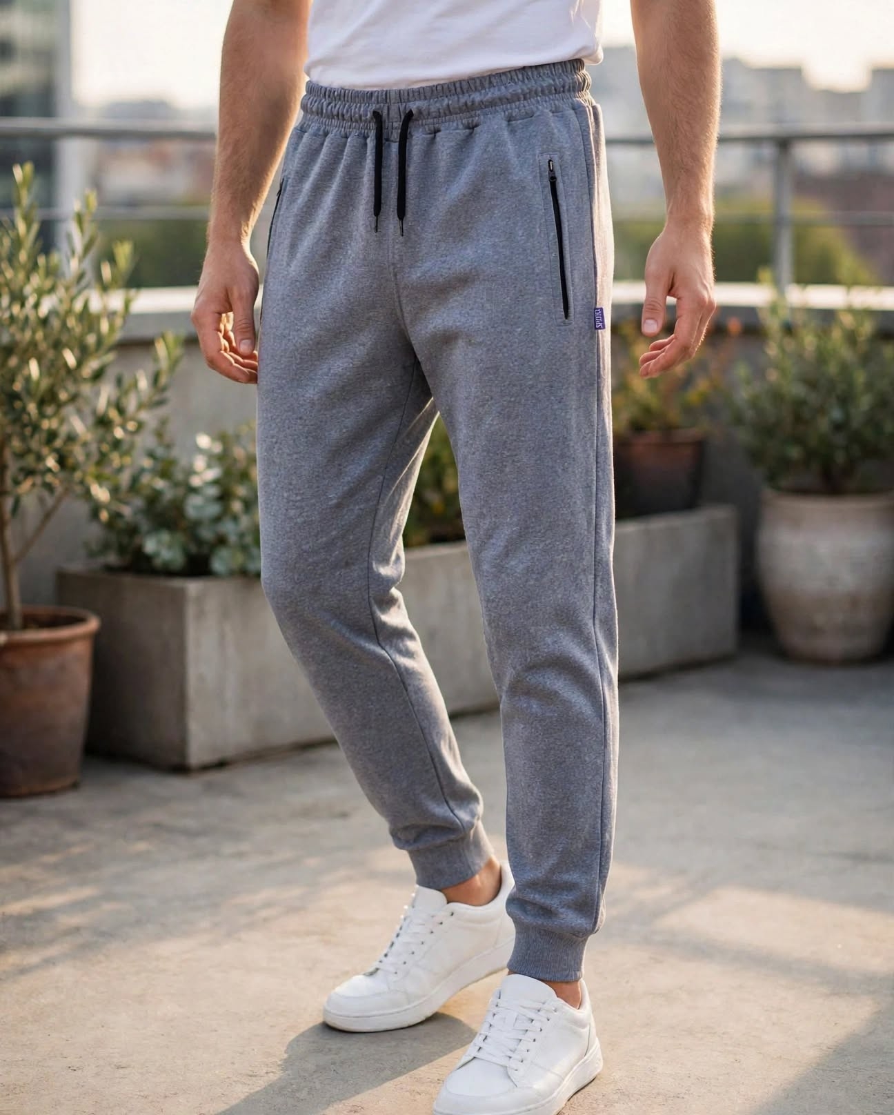 Babucha Jogger Hombre Algodón Rústico Liviano | con Cierre | 4 Colores - Imagen 3