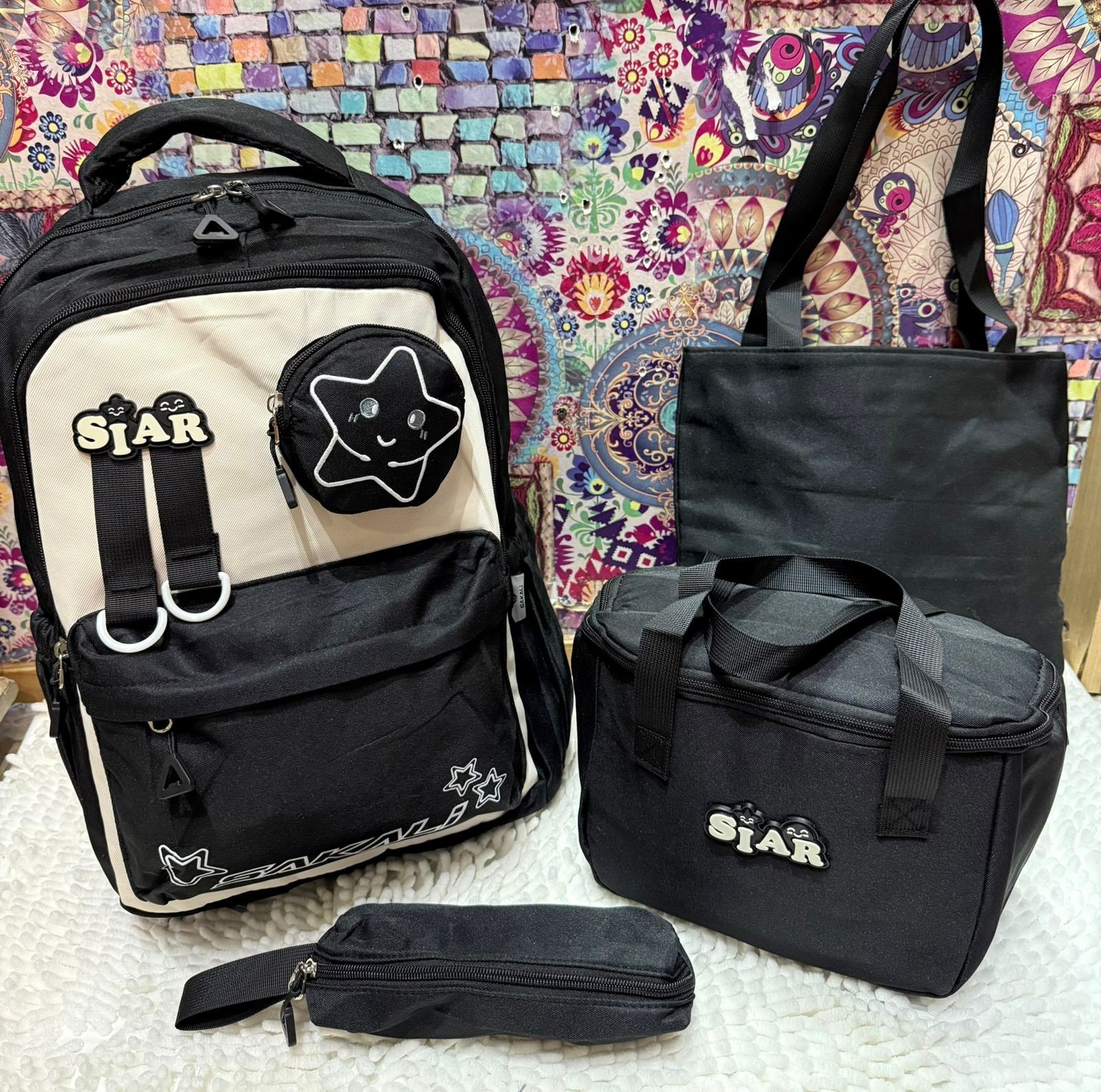 Set de 4 Piezas Mochila Loncher Bolsito y Cartuchera - Imagen 6