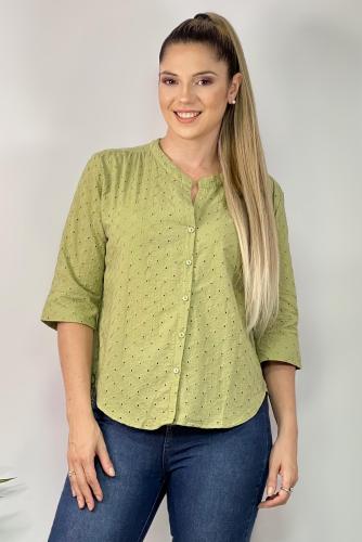 Blusa Cuello Mao de Broderie