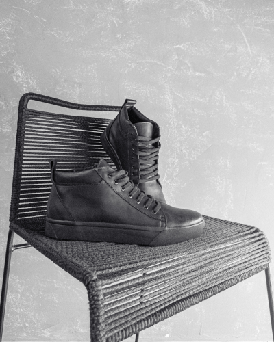 Oregón Botitas de Cuero Ultra Black - Miniatura 5