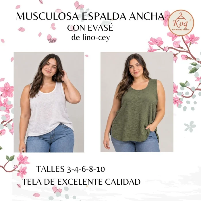 Musculosa C/ Evase Lino-cey