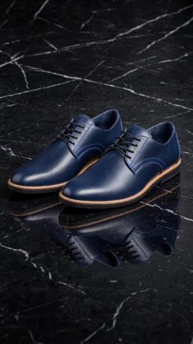 Zapatos de Vestir en Cuero Color Azul