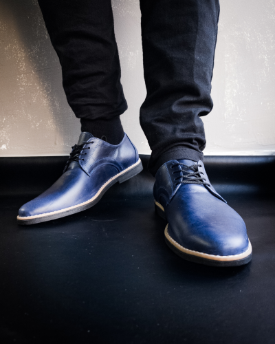 Zapatos de Vestir en Cuero Color Azul - Miniatura 5