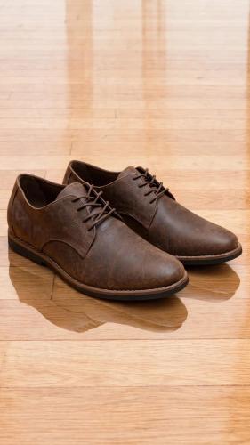 Zapatos de Vestir Cuero Vacuno Chocolate Gastado