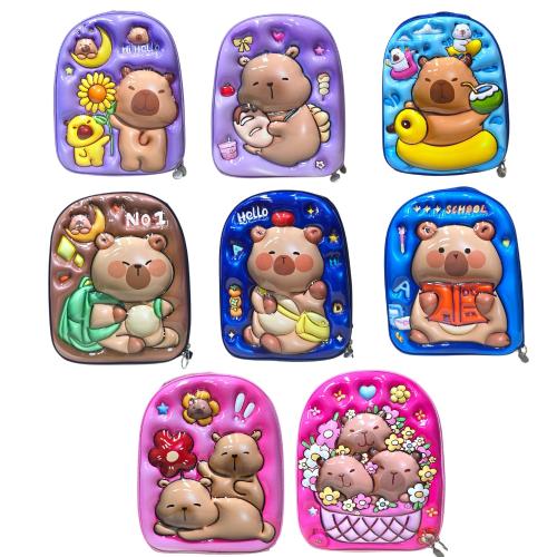 Mochila Infantil Capibara "12 3d Niño(a) "34 X 28cm " (nd-10)
