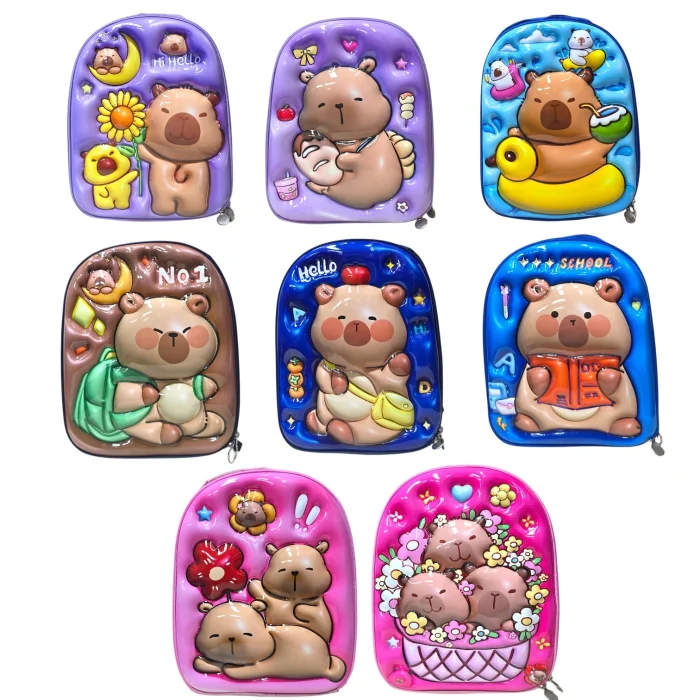 Mochila Infantil Capibara "12 3d Niño(a) "34 X 28cm " (nd-10)