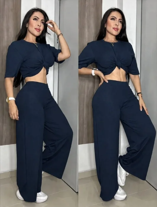 Conjunto Crop y Palazo