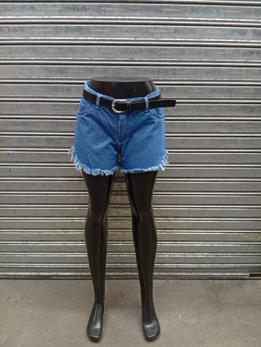 Liquidación Short Jean Dama Celeste Pantalón Corto Denim Mujer Turquesa Mayoristas - Miniatura 1