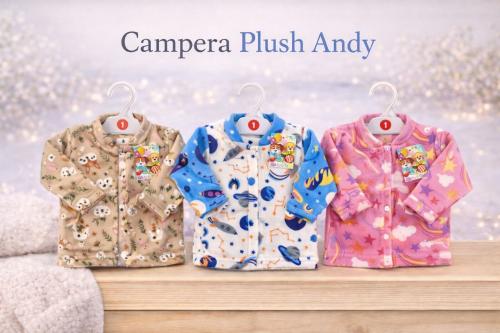 Campera Plush Estampada Andy T.(0-1-2) Surtido de Colores Oferta