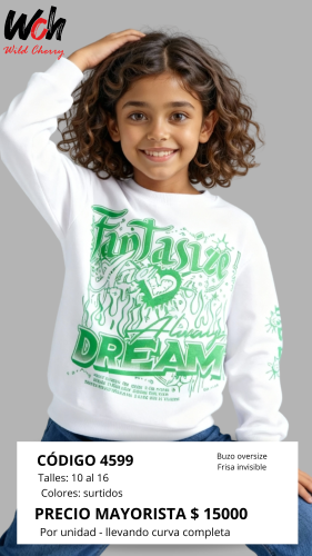 Cod: 4599-buzo Oversize-frisa Invisible