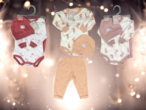 Conjunto 3 Piezas Big Bay Nena (body, Babucha y Gorro) T.(rn y 0-3 Meses) Art.3011