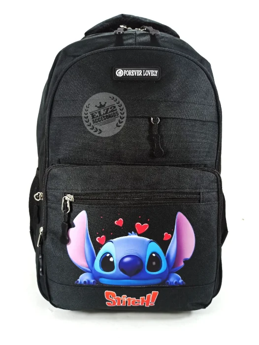 Mochilas de Stich 2 Compartimentos con 3 Bolsillos Importadas