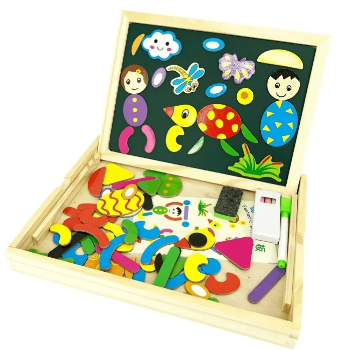 Pizarra Didáctica Magnética Estilo Caja con Figuras