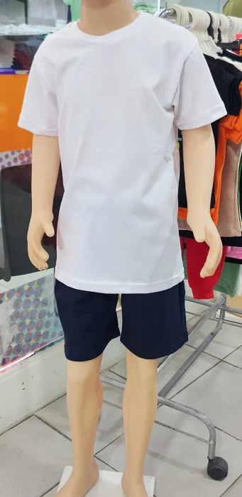 Remera Blanca Lisa Escolar