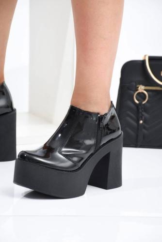 Zapato Plataforma Fiesta Negro Charol