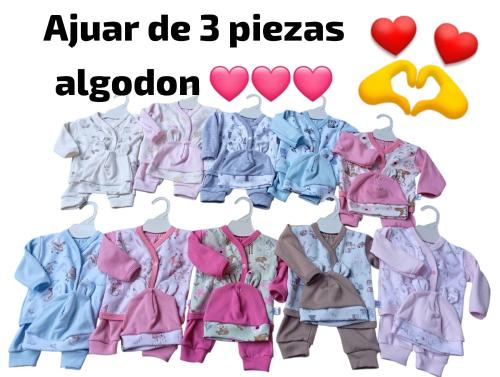 Ajuar de 3 Piezas Algodon