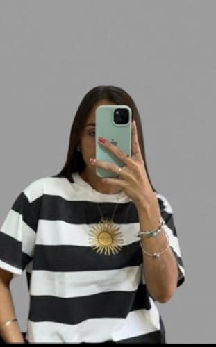 Remera Rayada Argentina Bordado