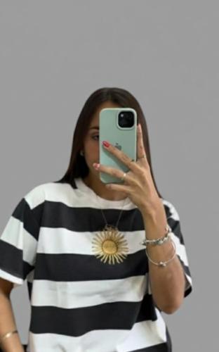 Remeras Rayadas Argentina Bordado