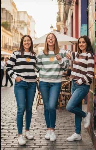Buzo Argentina Rayados Bordado Unisex
