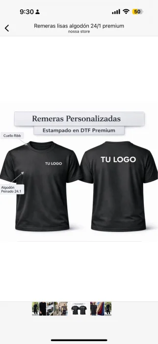 Remeras Lisas para Estampado