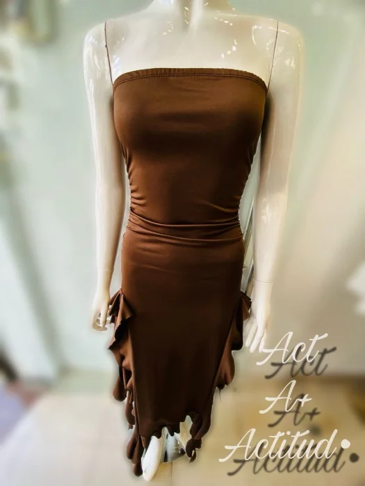 Vestido Largo Flecos