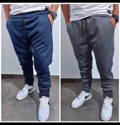 Pantalón  de Hombre Yersey con Piel