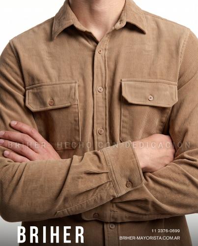 Camisa Corderoy Clásico Beige