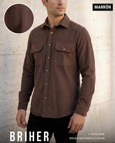 Camisa Corderoy Clásico Beige - Miniatura 2